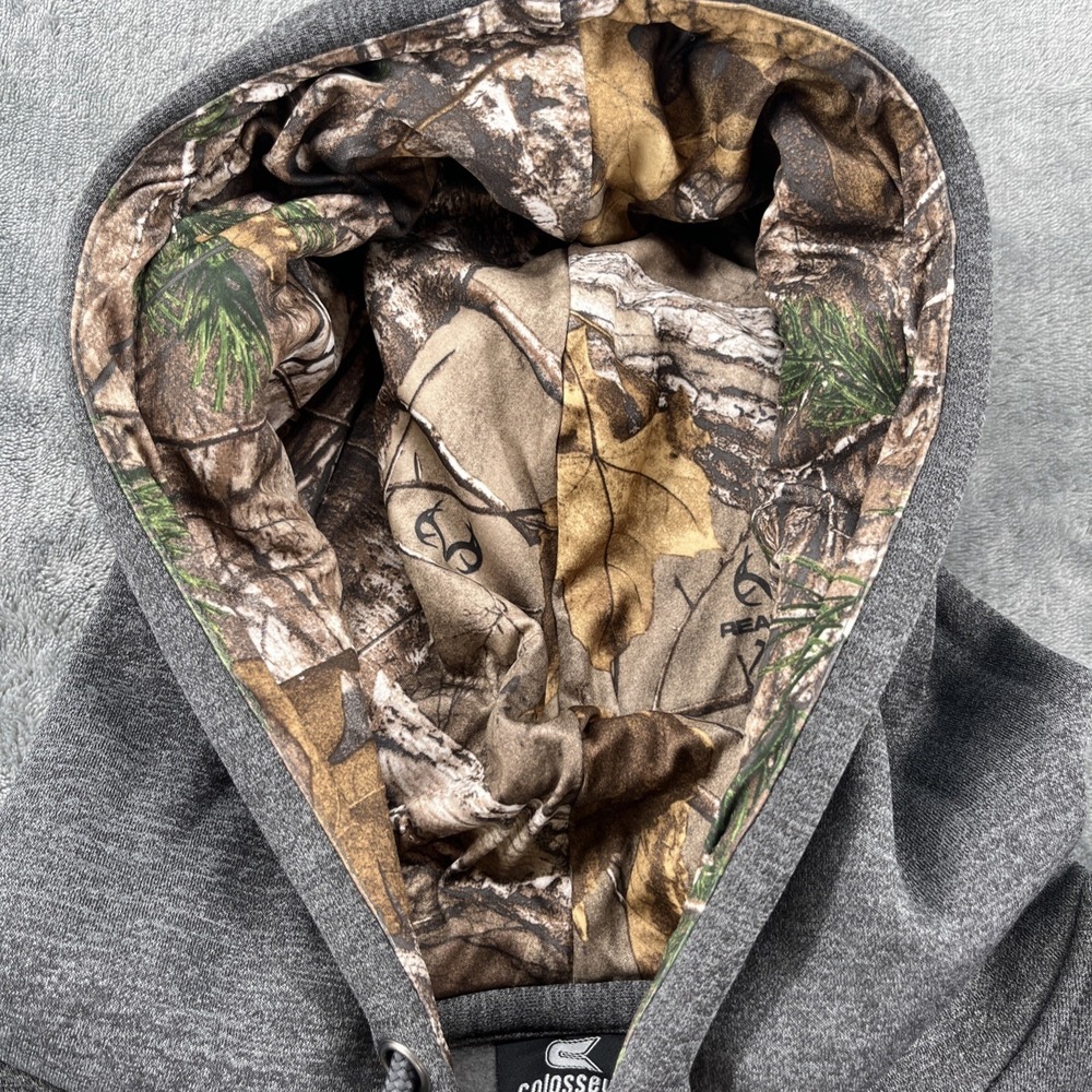 Colosseum Penn‎ State Realtree Camo Lined Hoodie Pullover Grey XXL - Picture 3 of 7